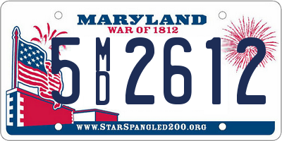MD license plate 5MD2612