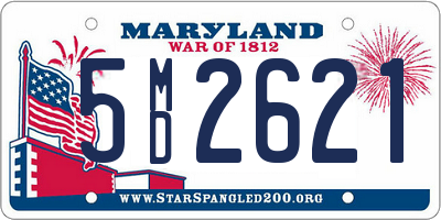 MD license plate 5MD2621