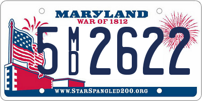 MD license plate 5MD2622