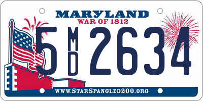 MD license plate 5MD2634