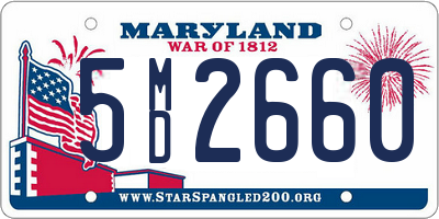 MD license plate 5MD2660