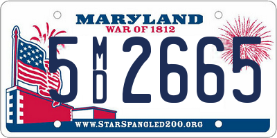 MD license plate 5MD2665