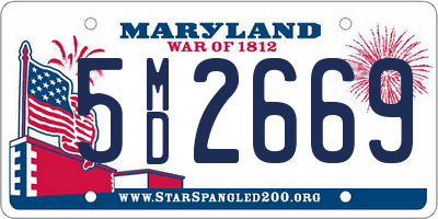 MD license plate 5MD2669