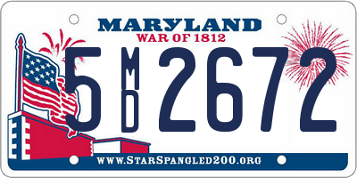 MD license plate 5MD2672