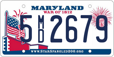 MD license plate 5MD2679