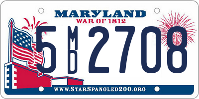 MD license plate 5MD2708