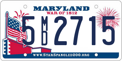 MD license plate 5MD2715