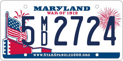 MD license plate 5MD2724