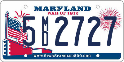 MD license plate 5MD2727