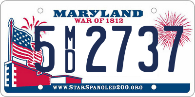 MD license plate 5MD2737