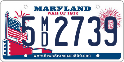 MD license plate 5MD2739