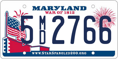 MD license plate 5MD2766