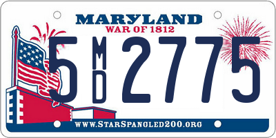 MD license plate 5MD2775