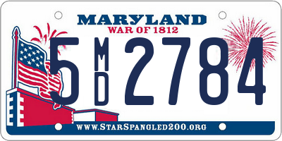 MD license plate 5MD2784