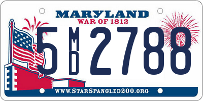 MD license plate 5MD2788