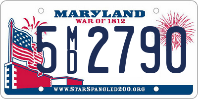 MD license plate 5MD2790