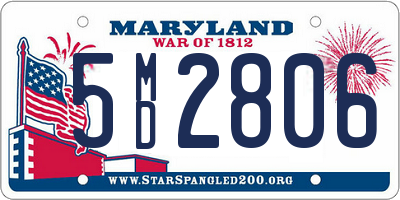 MD license plate 5MD2806