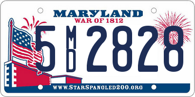 MD license plate 5MD2828