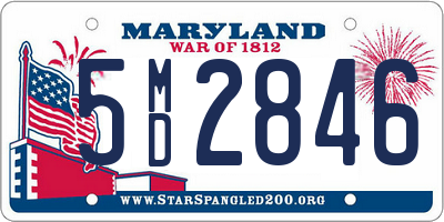 MD license plate 5MD2846