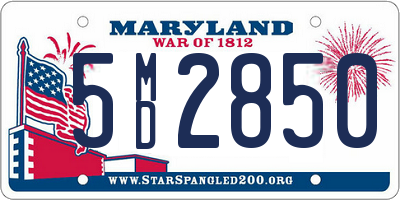 MD license plate 5MD2850