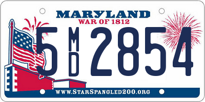 MD license plate 5MD2854