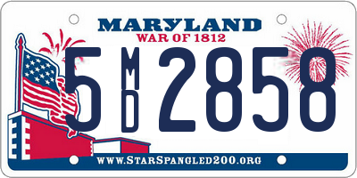 MD license plate 5MD2858