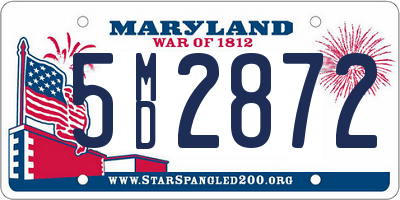 MD license plate 5MD2872