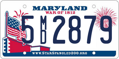 MD license plate 5MD2879