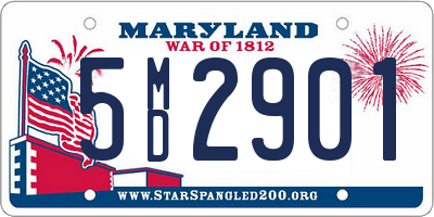 MD license plate 5MD2901