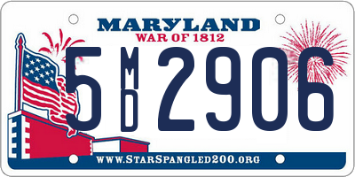 MD license plate 5MD2906