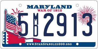 MD license plate 5MD2913