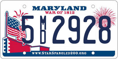 MD license plate 5MD2928