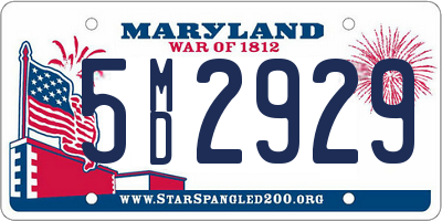 MD license plate 5MD2929