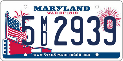 MD license plate 5MD2939