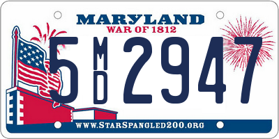 MD license plate 5MD2947