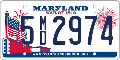 MD license plate 5MD2974