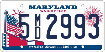 MD license plate 5MD2993