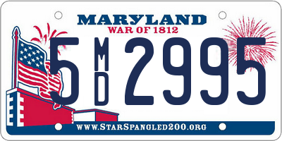 MD license plate 5MD2995
