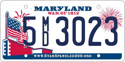 MD license plate 5MD3023