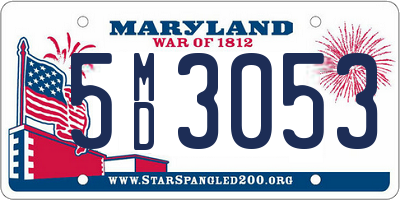 MD license plate 5MD3053