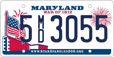 MD license plate 5MD3055