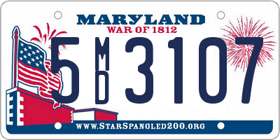 MD license plate 5MD3107