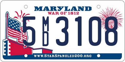 MD license plate 5MD3108