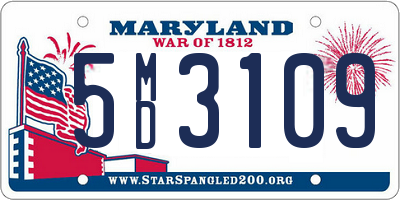 MD license plate 5MD3109