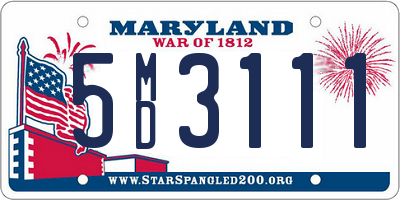 MD license plate 5MD3111