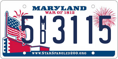 MD license plate 5MD3115