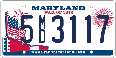 MD license plate 5MD3117