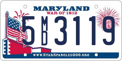 MD license plate 5MD3119