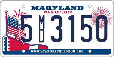 MD license plate 5MD3150