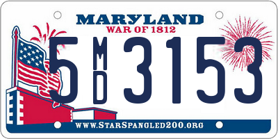MD license plate 5MD3153